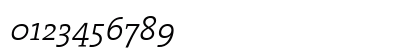 TheSerif Light Italic Numeric Preview