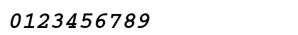 CourierC Bold Italic Numeric Preview