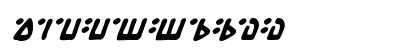 We Come In Peace BB Bold Italic Numeric Preview