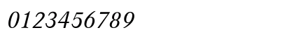 Corporate A BQ Italic Numeric Preview