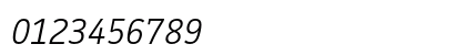Facit Light Italic Numeric Preview