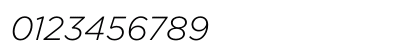 Gotham LightItalic Numeric Preview