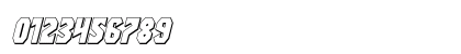 Warrior Nation 3D Italic Numeric Preview