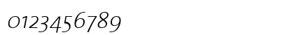 TheSans ExtraLight Italic Numeric Preview
