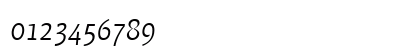 PF Muse Light Italic Numeric Preview
