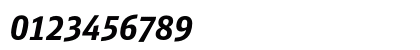 DB Sans Cond Bold Italic Numeric Preview