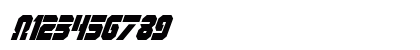 OmegaForce Condensed Italic Condensed Italic Numeric Preview