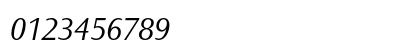 Ocean Sans MT Pro Light Italic Numeric Preview