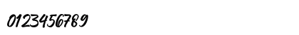Vriegbe Script Regular Numeric Preview