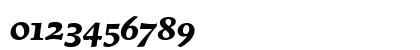 Mendoza Roman ITC Roman Bold Italic Numeric Preview
