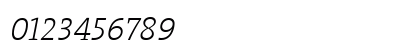 TheSerif ExtraLight Italic Numeric Preview