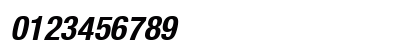 HeaveneticaCond7 BoldOblSH Numeric Preview