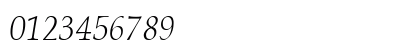 LatinoPal3 LightItalicSH Numeric Preview