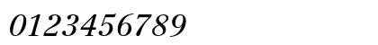 Linotype Centennial LT 56 Italic Numeric Preview