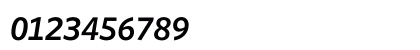 WhitneyNumeric SemiboldItalic Numeric Preview