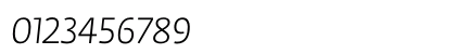 Fedra Sans Light Italic Numeric Preview