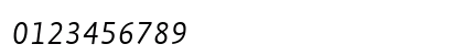 ProfileNO Light Italic Numeric Preview