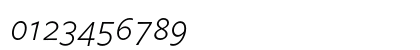 Legato Light Italic Numeric Preview