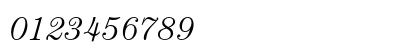ITC Century Light Italic Numeric Preview