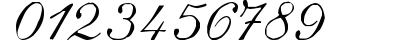 zai Italic Hand Calligraphy Regular Numeric Preview