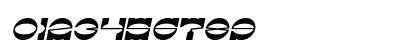 The Machine Gun Italic Numeric Preview