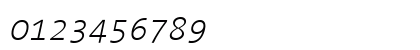 TheSansMono ExtraLight Italic Numeric Preview