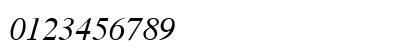 CyrillicSerif Italic Numeric Preview