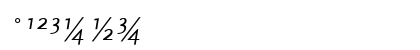 ScalaSans Medium Italic Numeric Preview