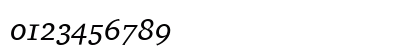 Charter ITC Regular Italic Numeric Preview