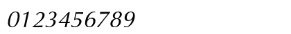 AGOpusC Italic Numeric Preview
