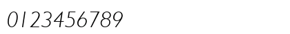 Humanst521 Lt BT Eo Light Italic Numeric Preview