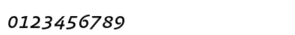 AbsaraSansTF-RegularItalicSC Regular Numeric Preview