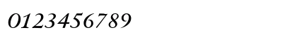 Augereau Bold Italic Numeric Preview