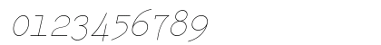Typo Writer Thin Demo Italic Numeric Preview
