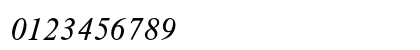 Timeless T OT Light Italic Numeric Preview