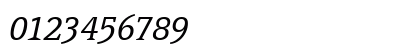 PageSerifTF-LightItalic Regular Numeric Preview