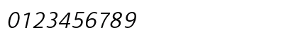 Alber Light Italic Numeric Preview