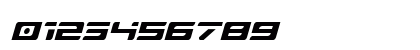 Race Pod Condensed Semi-Italic Regular Numeric Preview
