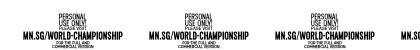 World Championship PERSONAL USE Inline Regular Numeric Preview
