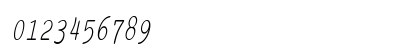 PicaCondensed Italic Numeric Preview