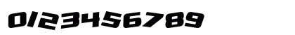 SF Zero Gravity Bold Italic Numeric Preview