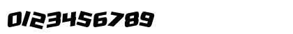 SF Zero Gravity Condensed Bold Italic Numeric Preview
