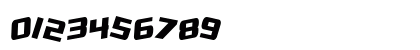 SF Zero Gravity Condensed Italic Numeric Preview