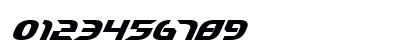 Starfighter Cadet Bold Italic Bold Italic Numeric Preview