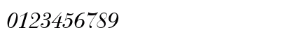 Bauer-Bodoni HU Italic Numeric Preview
