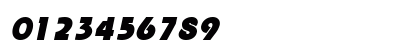 TabathaHeavy Italic Numeric Preview