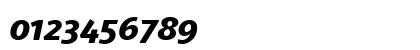 Textra LT Heavy Italic Numeric Preview
