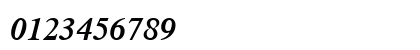Times LT Semibold Italic Numeric Preview