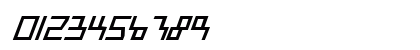 Beam Rider Italic Numeric Preview