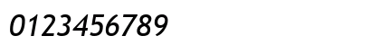 Trebuchet MS Hu Italic Numeric Preview